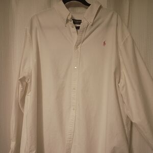 Ralph Lauren Men's Cream Button Down Shirt